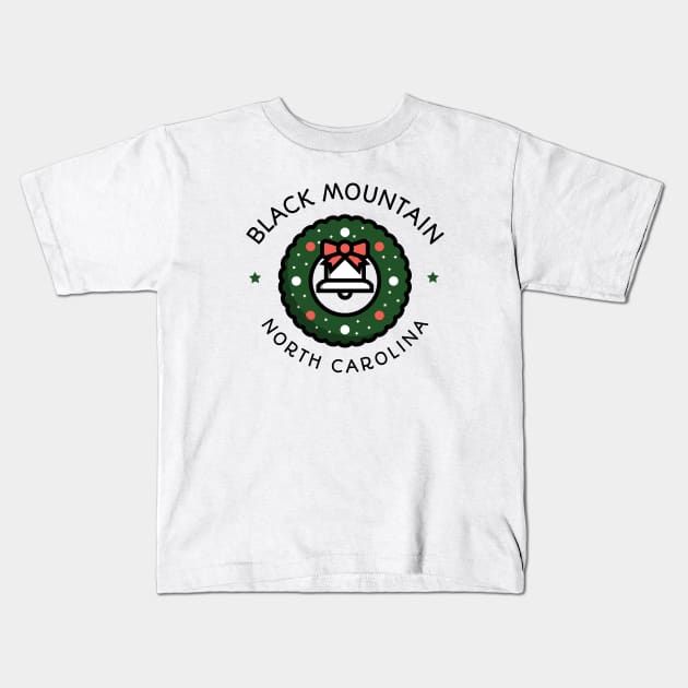 Black Mountain, North Carolina Christmas Kids T-Shirt by Mountain Morning Graphics